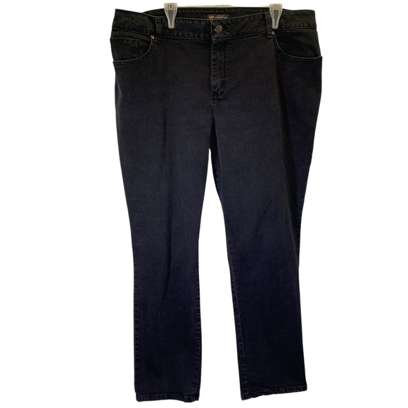 Lee Plus Women's 20W Jeans Relaxed Fit Straight leg Mid-Rise Flex Motion Stretch - Picture 1 of 7